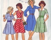 style 1822, vintage 70s children's dress pattern, girls' size 10, chest 28.5 FREE SHIPPING to canada and usa