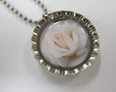 Bottlecap Necklace - Pale Blush Rose