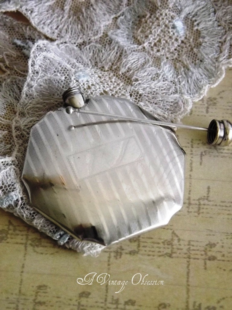 Silverplate Perfume Holder Art Deco by avintageobsession on etsy