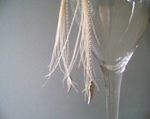 Ivory Feather Fringe earrings