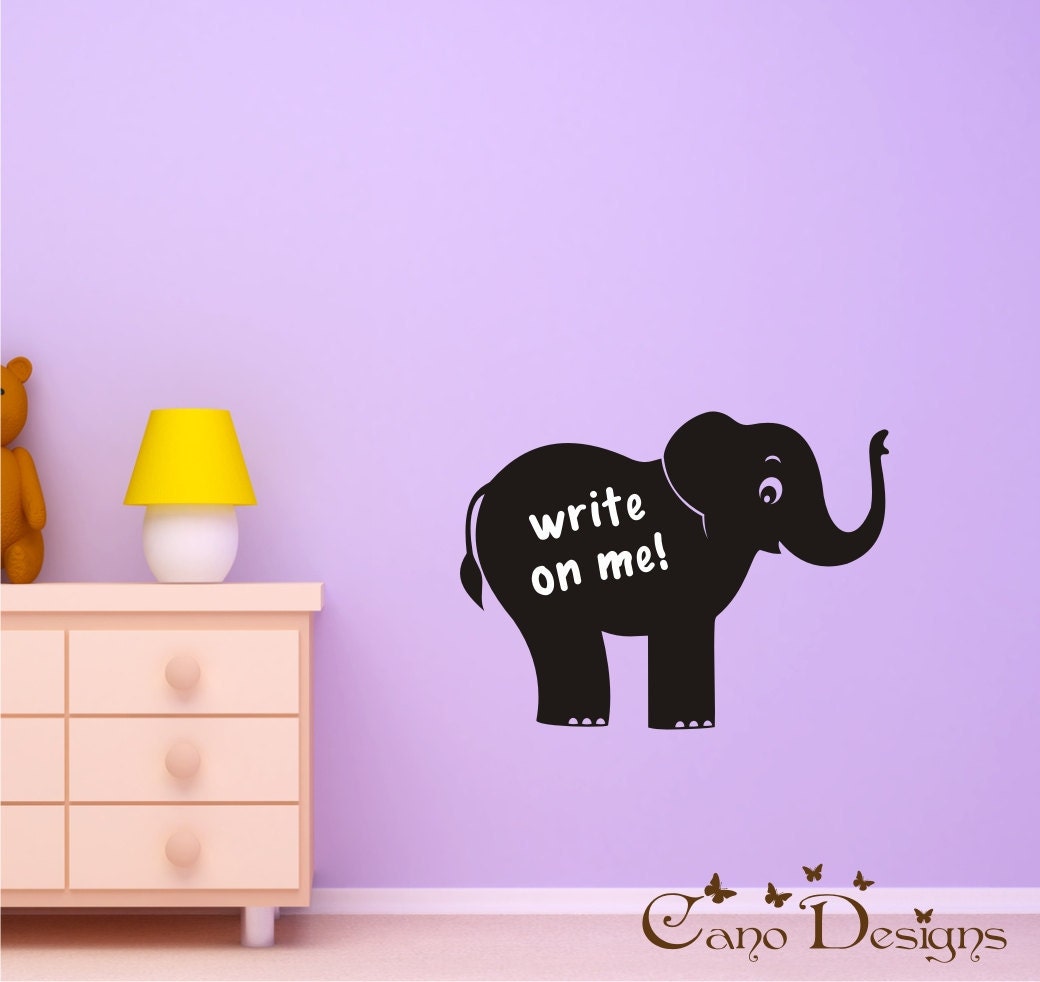 Chalkboard Elephant vinyl decal