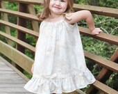 Blue toille Pillowcase Dress - OOAK - Size 3-4