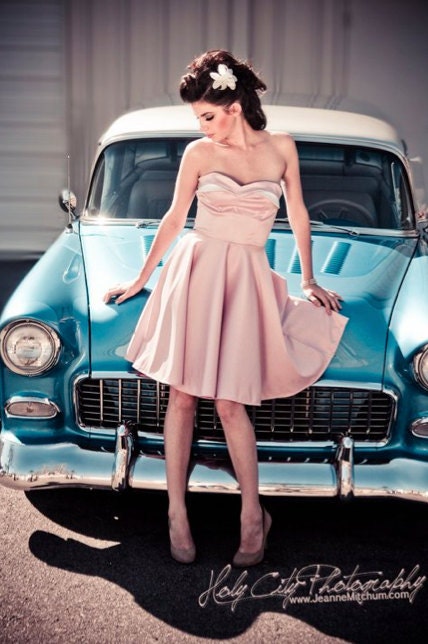 Women's Rose Petal Bust Dress ------------Custom Sized