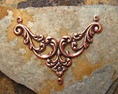 LOW SHIPPING 2 Antique Copper Lydia Connector 38mm  x 29mm -  Trinity Brass