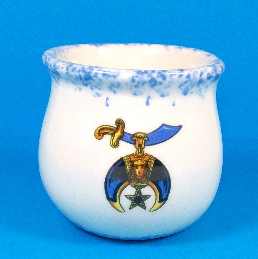 Ceramic Shot Glass with Shriner Emblem