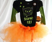 Scaredy Cat Tutu Halloween Costume 18 month