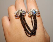 Crystal & Chain Connector Ring