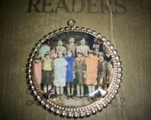 Vintage Handpainted School Children Necklace