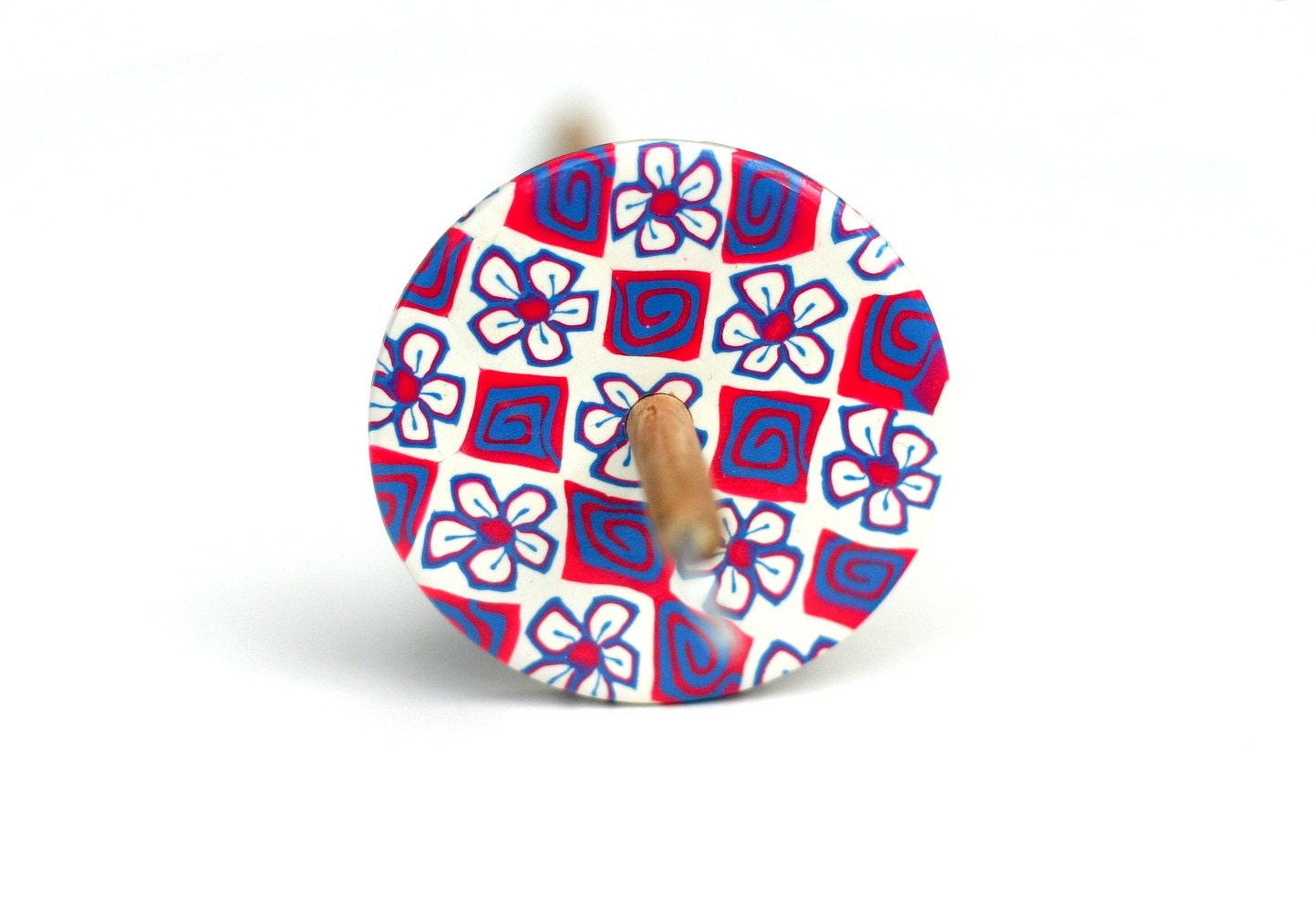 Drop Spindle "Spirals and Flowers" by artsiekat on etsy