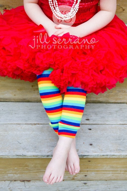 Crawler Covers Baby Leg Warmers---Rainbow Thin Striped--Always Ships Within 24 Hours OR LESS