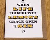 When life hands you lemons, crack open the gin card