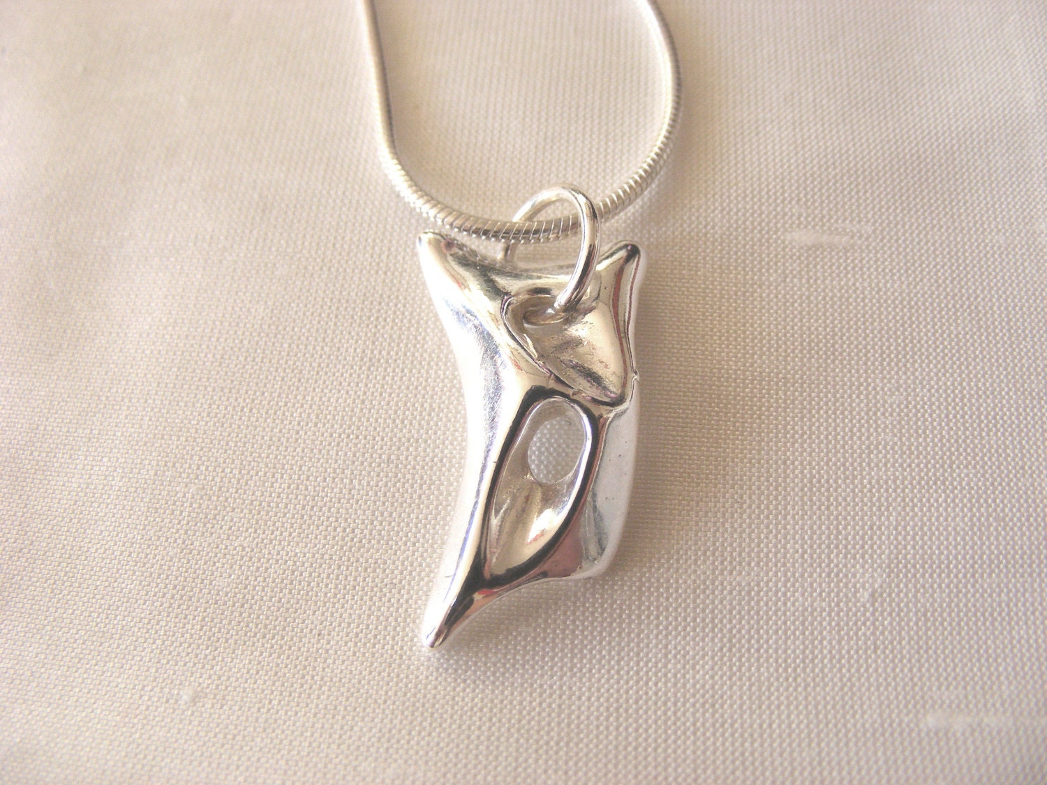 Solid Sterling Silver Lotus Pendant - Designer