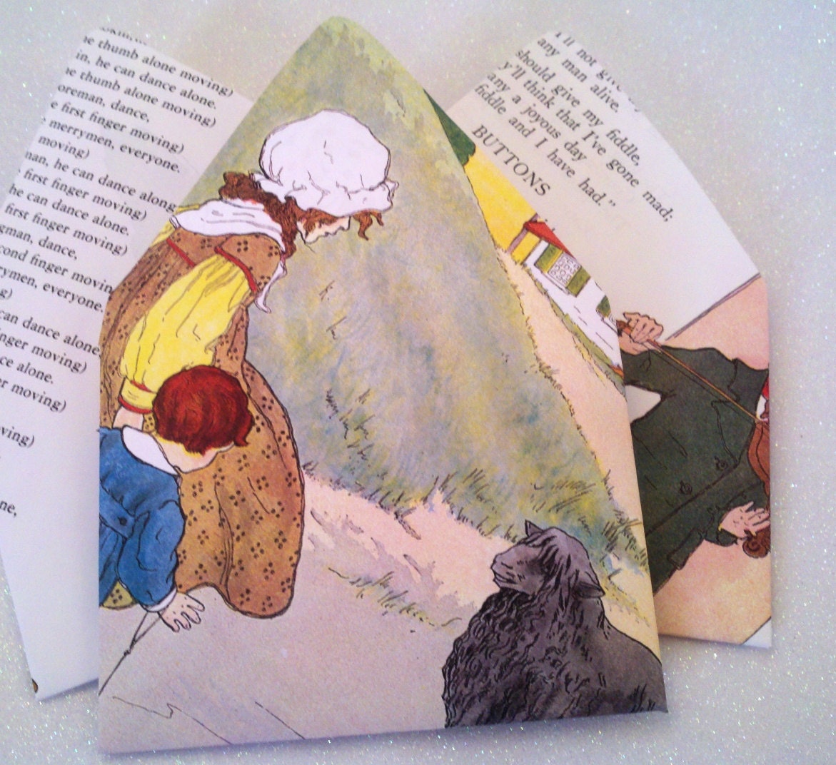 Free Shipping Etsy - Mother Goose Nursery Rhyme Recycled Stationery Set of 10 Upcycled Envelopes -  50% OFF EVERYTHING