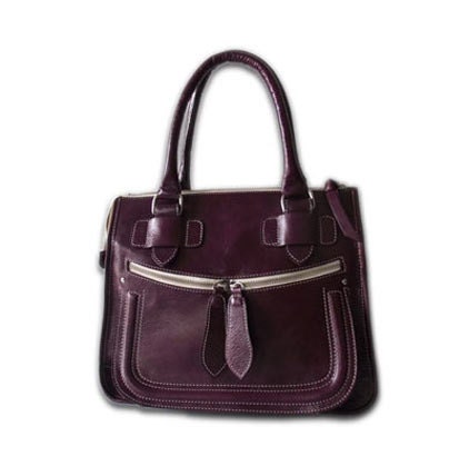 Deep purple leather handbag / shoulderbag / leather purse / leather bag / Baby Rabbit / tfateam