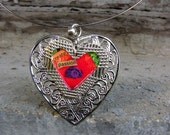 create passion - poppy heart pendant