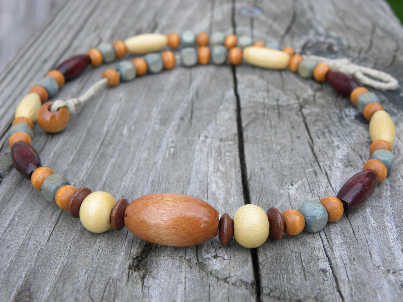 Colors of Nature Wooden Bead Necklace