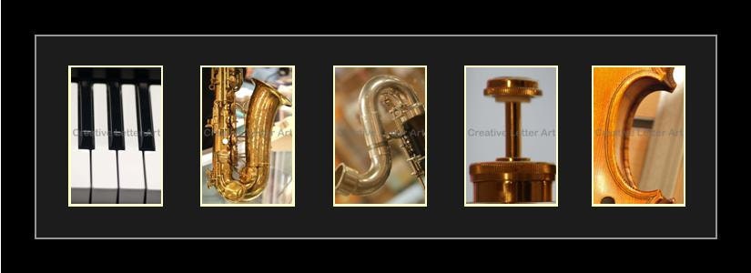 MUSIC-101 Alphabet Letter Photo Art choices- available in Color, Black & White or Sepia