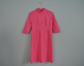 vintage mini dress 60s bubble gum pink S