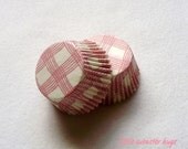 Pink Plaid Greaseproof Baking Cups (Qty 50)