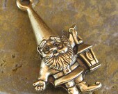 Antique Gold Gnome Pewter Charms for Jewelry Making 1292