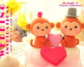 LOVE ANGELS Wedding Cake Topper-love monkeys