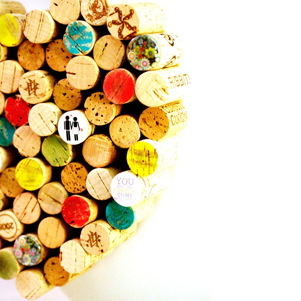 Love Cork Board - Wine CorkBoard by Uncorked - Wedding Message Center