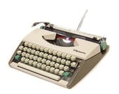CURSIVE SCRIPT-Olympia SF Deluxe Portable Manual Typewriter with case