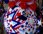 Patriotic Stars 4th of July Quilted Ornament Decoration