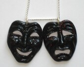 Comedy and Tragedy theatre masks necklace