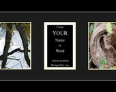 5 Opening 12x26 Frame with Black Mat to hold 4x6 Alphabet photographs for Name, Special Word or collage