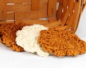 Organic Cotton Flower Face Cloth - Set of 3 -Spice and Almond