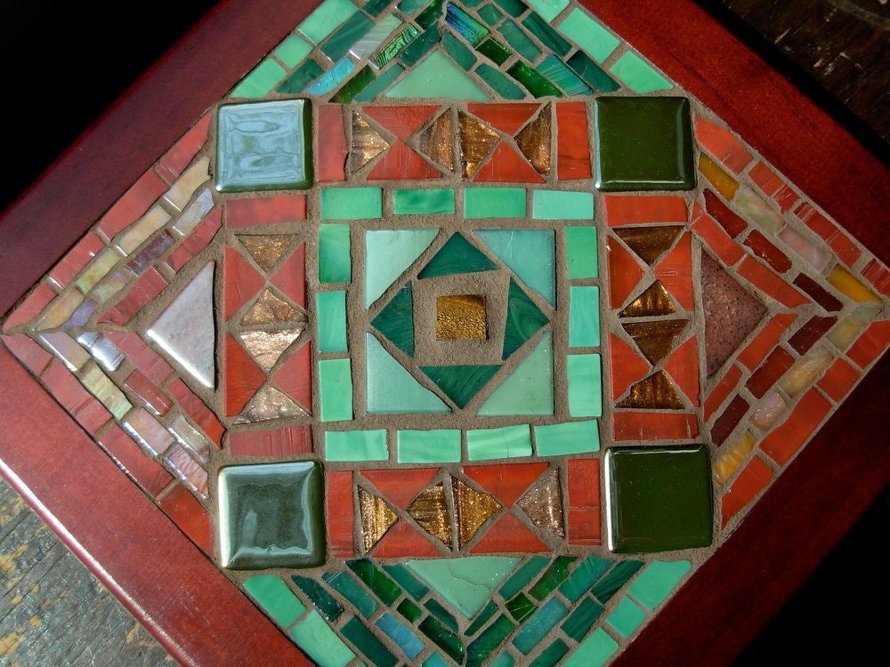 Mosaic Trivet Inspired by Square within a Square Quilt Pattern