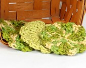 Organic Cotton Flower Face Cloth - Set of 3 -Spring and Sage
