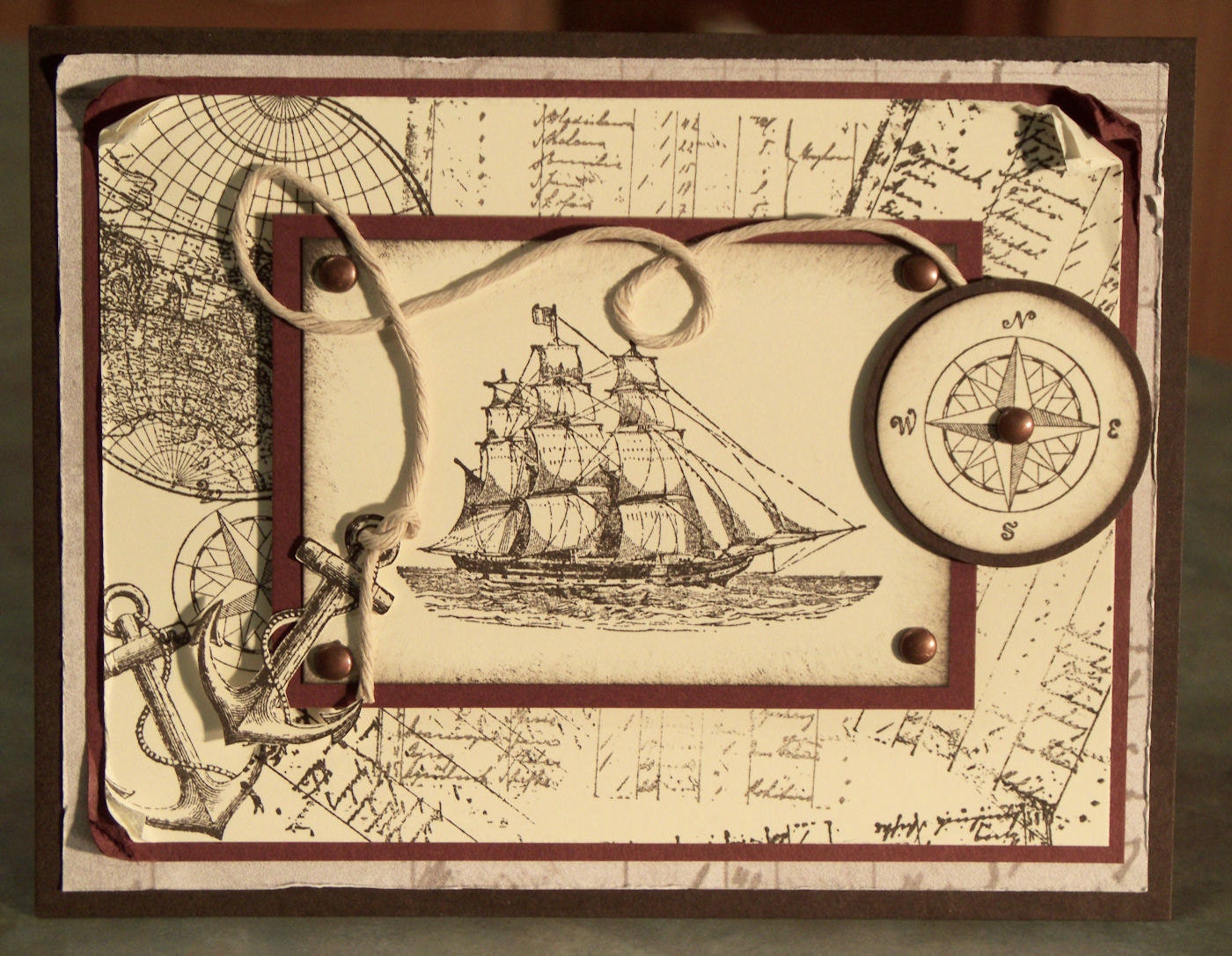Mans Birthday or Fathers Day Card, Stampin Up The Open Sea