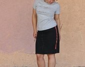 Pencil Skirt -- Industrial black denim