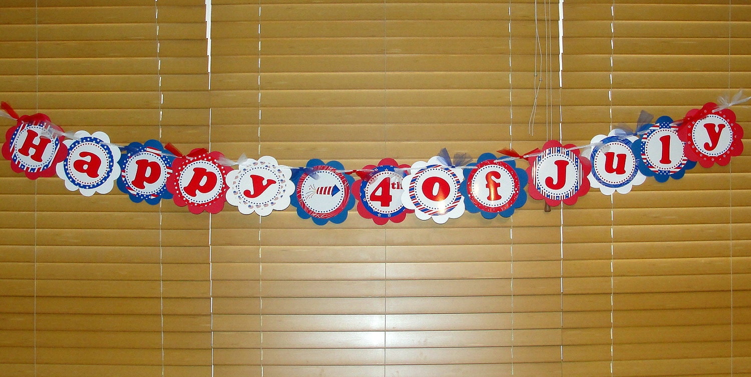 Patriotic 4th of July  Stars and Stripes Celebration Banner