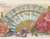 Antique Postcard Greetings Used Embossed Postcard Early 1900's (fpc255)