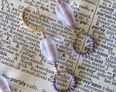 Violet Glass Circle Earrings