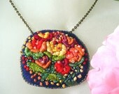 Rose is a Rose Embroidered Necklace