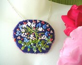 Queen Anne's Lace Emroidered Necklace