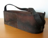 Vintage Industrial Leather Tool Tote