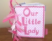 Paper Bag Photo Album "Our Little Lady" Brag Book  GIRL (premade pages)