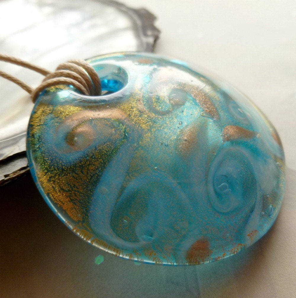 Turquoise Swirl Nursing Necklace