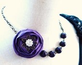 Purple Bridesmaid Wedding Occasion Jewelry Plum Bridesmaid Necklace Set - Cheri