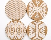 Mojave:  Letterpress Coasters - Set of 4