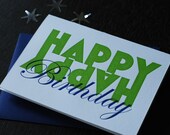 Happy Happy Birthday - blue/ green