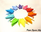 Lucky Peace Cranes set of 10 in rainbow selection