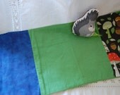 Travel Playmat with Squirrel Stuffy and House Stuffy in Drawstring Bag