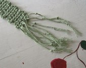 BOOKMARK CROCHET GREEN Boho Cotton  "Hippie"