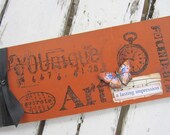 Altered Vintage Book Art Butterfly Collage